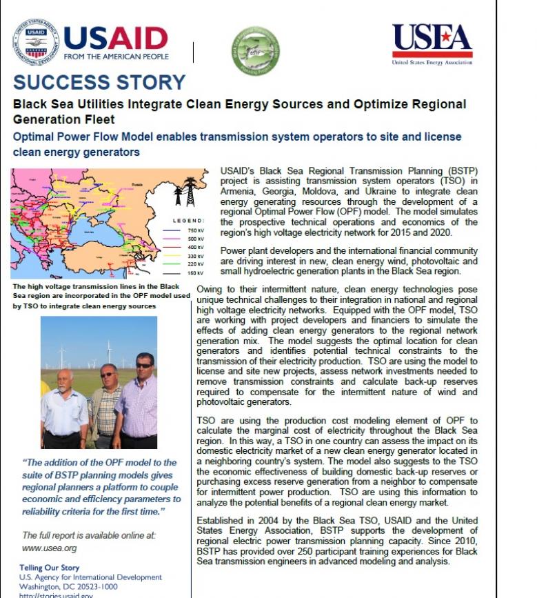 Success Story Black Sea Utilities Integrate Clean Energy Sources and